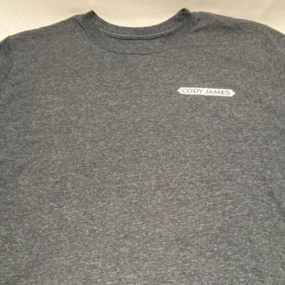 Cody James Respect & Honor T-Shirt Men's Large Heather Navy Graphic Western Logo - Picture 4 of 5